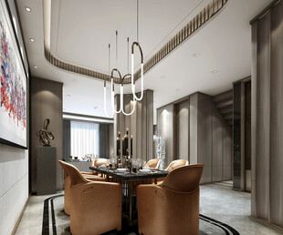 现代简约高级感新中式复古风客厅