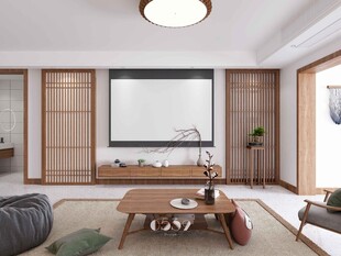 日式家居北欧室内装修原木风客厅