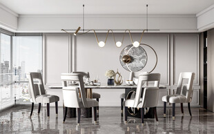 欧美式现代家居餐厅餐边柜家设计