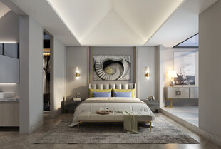 柜子硬装设计装修饰卧室软装现代