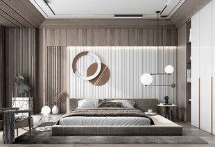 柜子硬装设计装修饰卧室软装现代