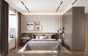 柜子硬装设计装修饰卧室软装现代