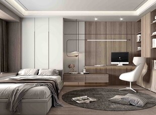 小空间次卧室室内设计现代简约风