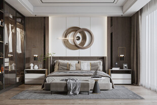 柜子硬装设计装修饰卧室软装现代