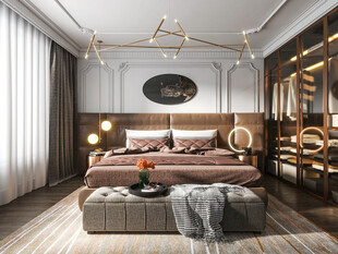 柜子硬装设计装修饰卧室软装现代