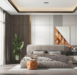 柜子硬装设计装修饰卧室软装现代