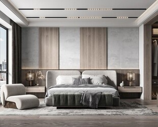 柜子硬装设计装修饰卧室软装现代