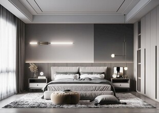 柜子硬装设计装修饰卧室软装现代