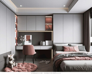柜子硬装设计装修饰卧室软装现代