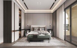 柜子硬装设计装修饰卧室软装现代