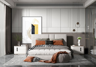 柜子硬装设计装修饰卧室软装现代