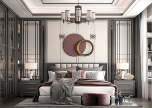 柜子硬装设计装修饰卧室软装现代