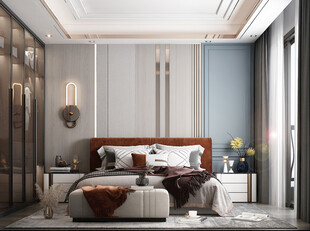 柜子硬装设计装修饰卧室软装现代