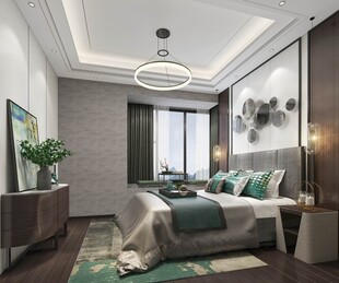 柜子硬装设计装修饰卧室软装现代