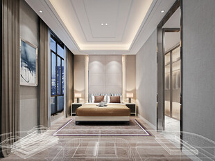 柜子硬装设计装修饰卧室软装现代