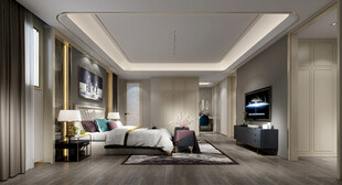 柜子全案设计卧室空间现代简约风