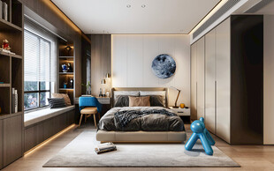小空间次卧室室内设计现代简约风