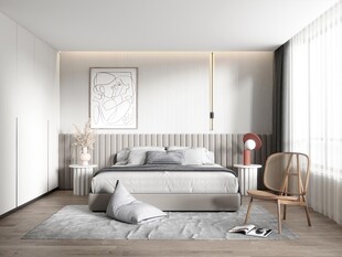 小空间次卧室室内设计现代简约风