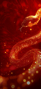 喜庆感生肖蛇年春节背景