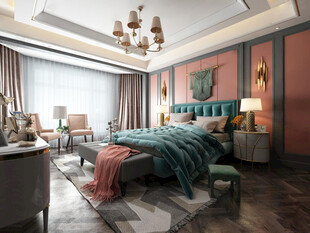 北美欧式卧室空间设计现代田园风