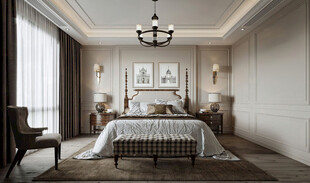 北美欧式卧室空间设计现代田园风