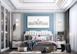 北美欧式卧室空间设计现代田园风