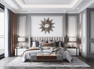 北美欧式卧室空间设计现代田园风