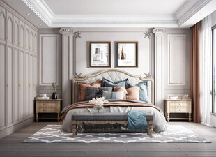 北美欧式卧室空间设计现代田园风