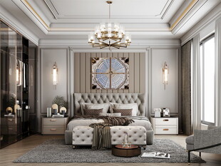 北美欧式卧室空间设计现代田园风