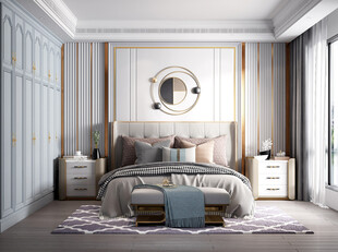 北美欧式卧室空间设计现代田园风