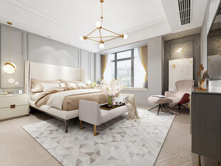 北美欧式卧室空间设计现代田园风