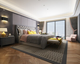 北美欧式卧室空间设计现代田园风