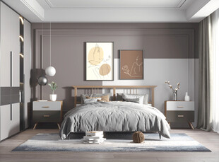 北欧式次卧室空间设计现代田园风