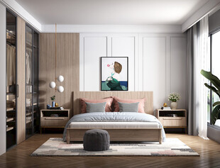 北欧式次卧室空间设计现代田园风