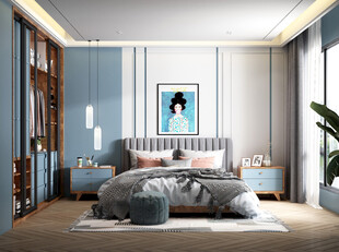 北欧式次卧室空间设计现代田园风
