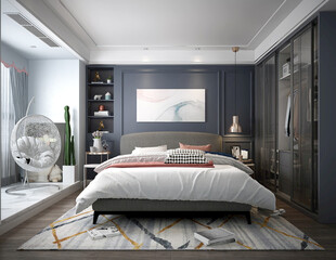 北欧式次卧室空间设计现代田园风