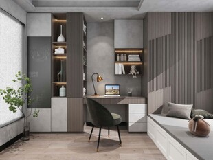 中式多功能书房北欧现代简约古风