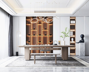 中式多功能书房北欧现代简约古风