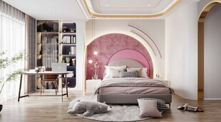 儿童小女生孩房间卧室装修少女心