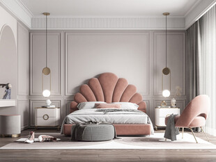 儿童小女生孩房间次卧室北欧风格