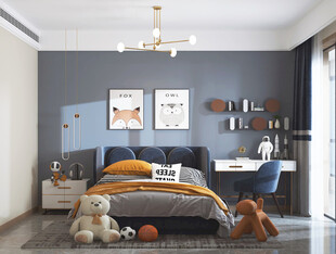 儿童女孩房次卧室北欧现代简约风