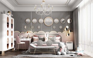 儿童女孩房次卧室北欧现代简约风