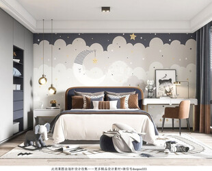 儿童女孩房次卧室北欧现代简约风