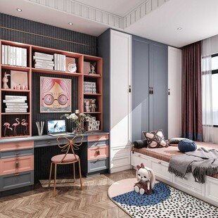 儿童女孩房次卧室北欧现代简约风