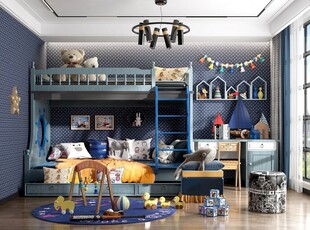 儿童女孩房次卧室北欧现代简约风