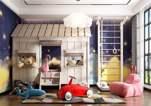 儿童女孩房次卧室北欧现代简约风