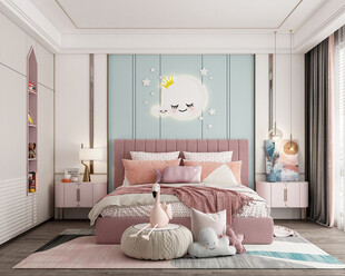 儿童女孩房次卧室北欧现代简约风