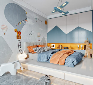 儿童女孩房次卧室北欧现代简约风