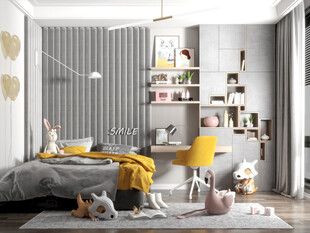 儿童女孩房次卧室北欧现代简约风