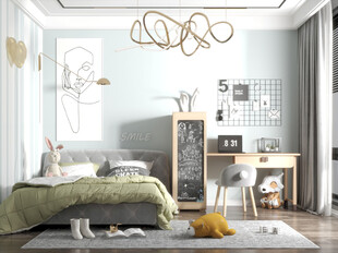 儿童女孩房次卧室北欧现代简约风